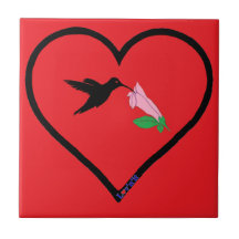 humming bird ceramic tiles