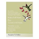 Humming Birds Grunge Hearts with Wings Post Cards