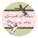 Humming Birds Grunge Hearts with Wings stickers