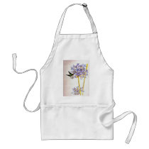 Hummingbird and Flowers Apron