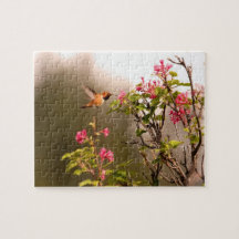 Hummingbird and Flowers Jigsaw Puzzles