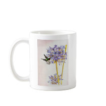Hummingbird and Flowers Coffee Mugs