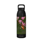 Hummingbird and Flowers Picture Water Bottles