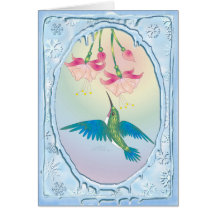 HUMMINGBIRD by SHARON SHARPE Greeting Cards