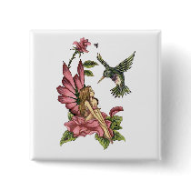 Hummingbird Fairy Buttons