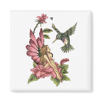 Hummingbird Fairy Magnet