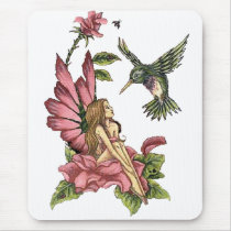 Hummingbird Fairy Mouse Pad