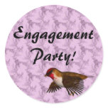 Hummingbird Floral Purple Stickers