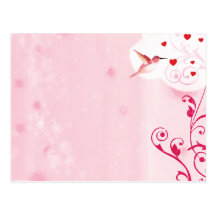 Hummingbird Hearts Postcard