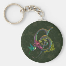 Hummingbird Monogram G Key Chains