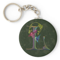 Hummingbird Monogram L Keychain