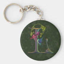 Hummingbird Monogram L Keychain