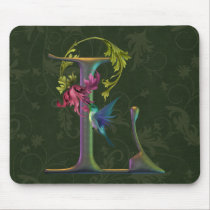 Hummingbird Monogram L mousepads