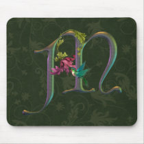 Hummingbird Monogram M mousepads