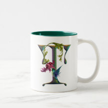 Hummingbird Monogram T Mugs