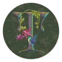 Hummingbird Monogram T Sticker