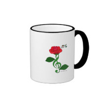 Hummingbird Rose Clef Coffee Mugs
