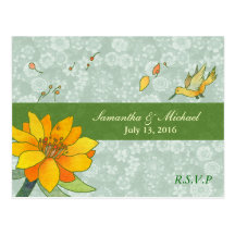 HummingBird: RSVP Wedding Reply Cards Postcard