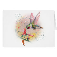 Hummingbird - Small things are the most beautiful. Greeting Card