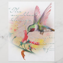 Hummingbird - Small things are the most beautiful. Custom Flyer