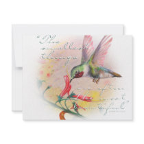 Hummingbird - Small things are the most beautiful. Invitations