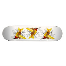 Hummingbird Swirl Skate Board