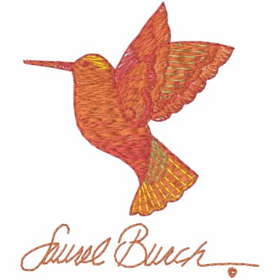 Hummingbird Visit Embroidered Hooded Sweatshirt by Embroidery4U