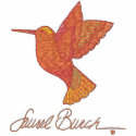 Hummingbird Visit embroidered shirts