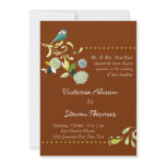 Hummingbird Wedding Invitation (Brown)