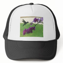 Hummingbird with Orchid Trucker Hat