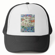 Hummingbirds and flowers stained glass WOW Hats