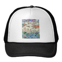 Hummingbirds and flowers stained glass WOW Hats