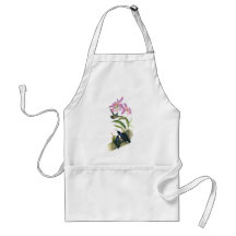 Hummingbirds and Pink Orchids Apron