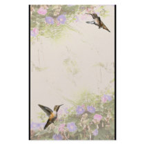 Hummingbirds & Flowers Stationery