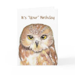 Humor,  Cute Owl "Give a Hoot"  Birthday Card