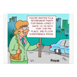 HUMOROUS CORPORATE CARTOON RETIREMENT INVITATIONS