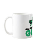 Humorous green coffee mug