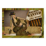 Humour Card with cowgirl