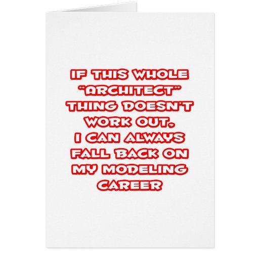 Humour d'architecte… modelant la carrière carte de vœux