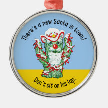 Humour drôle de Noël de cactus du père noël Ornement