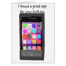 Humour du téléphone $$etAPP de joyeux anniversaire Cartes De Vœux