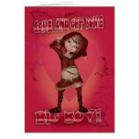Humour Valentine's Day Card With Cute Sexy Elf