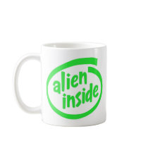 Humourous alien coffee mug