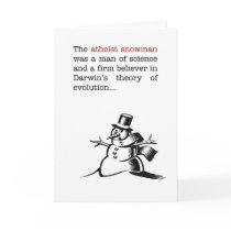 Humourous Atheist Snowman Christmas Card