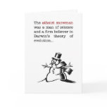 Humourous Atheist Snowman Christmas Card