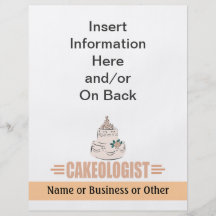 Humourous Cake Decorating Personalized Flyer