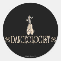 Humourous Dancing Round Sticker