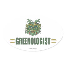 Humourous Environment Oval Stickers