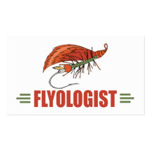 Humourous Fly Tying, Fly Fishing Business Card