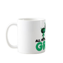 Humourous green coffee mug